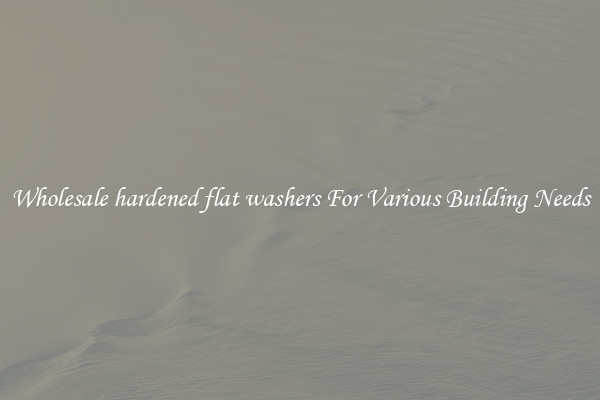 Wholesale hardened flat washers For Various Building Needs