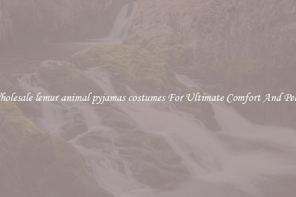Wholesale lemur animal pyjamas costumes For Ultimate Comfort And Peace
