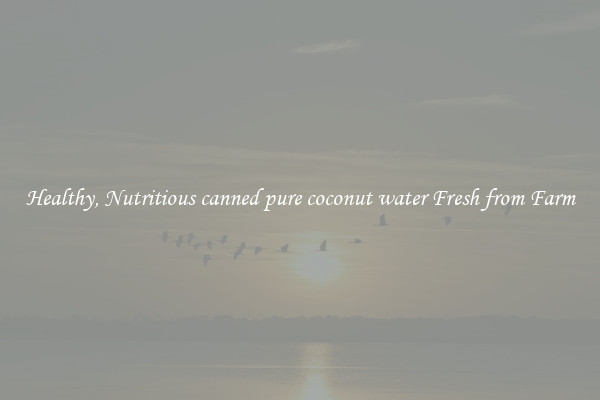 Healthy, Nutritious canned pure coconut water Fresh from Farm