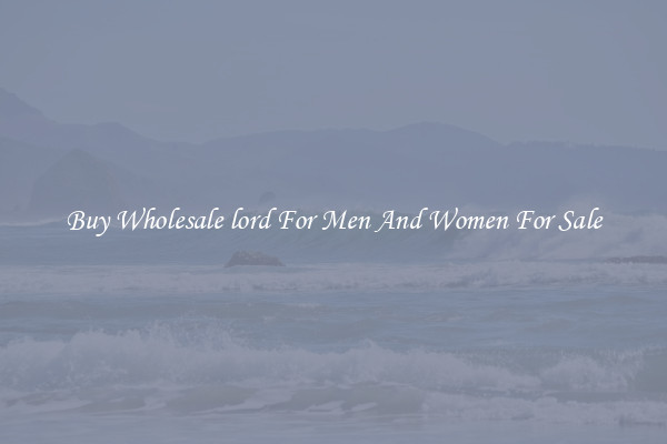 Buy Wholesale lord For Men And Women For Sale