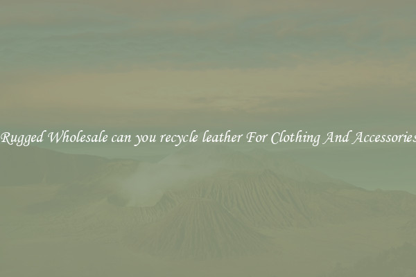 Rugged Wholesale can you recycle leather For Clothing And Accessories