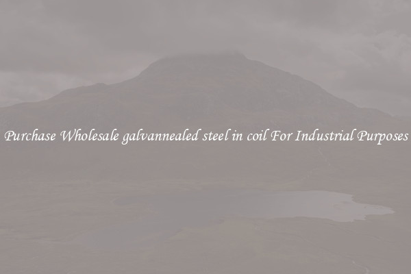 Purchase Wholesale galvannealed steel in coil For Industrial Purposes
