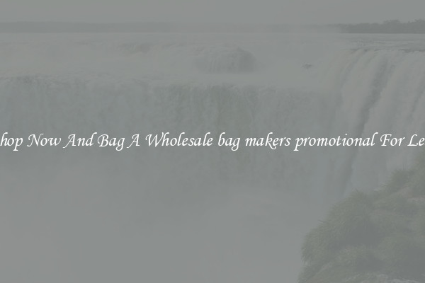 Shop Now And Bag A Wholesale bag makers promotional For Less