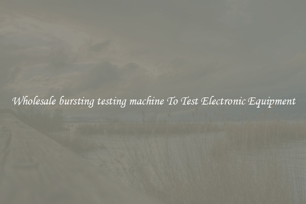 Wholesale bursting testing machine To Test Electronic Equipment