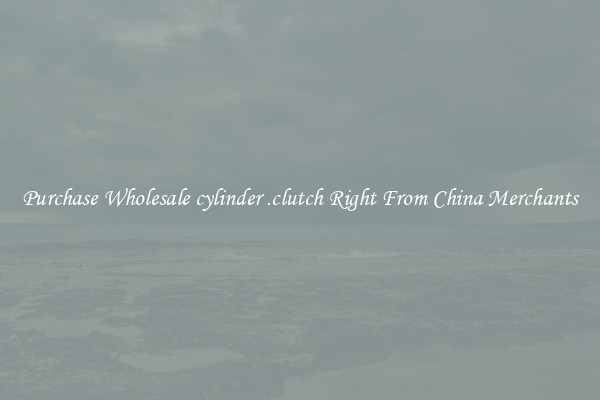 Purchase Wholesale cylinder .clutch Right From China Merchants