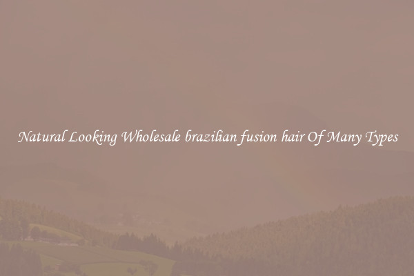 Natural Looking Wholesale brazilian fusion hair Of Many Types