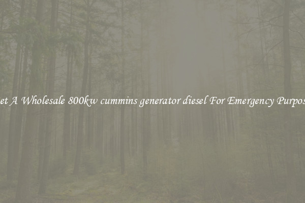 Get A Wholesale 800kw cummins generator diesel For Emergency Purposes