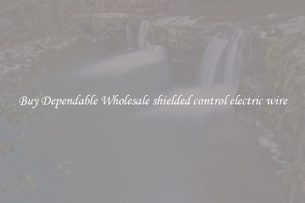 Buy Dependable Wholesale shielded control electric wire